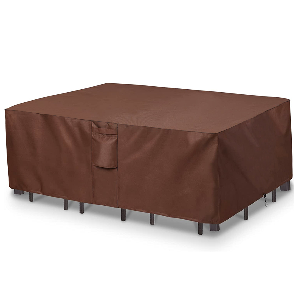 Outdoor Furniture Table And Chairs - Marrone 420D HEAVY DUTY Copertura per