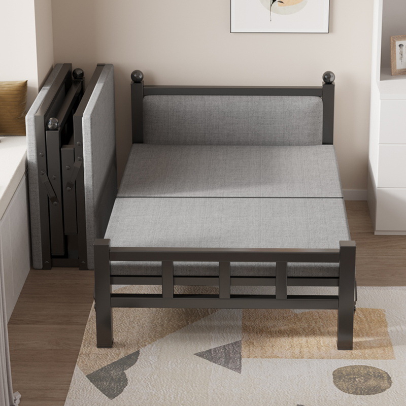 Camping Cot Foldable - Letto Singolo Pieghevole in Ferro per