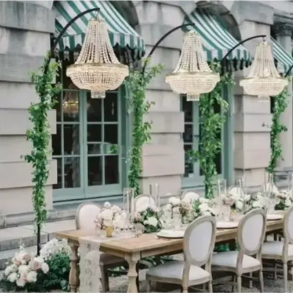 Outdoor Furniture Supplier - 4 Pezzi Supporti Neri per Centrotavola