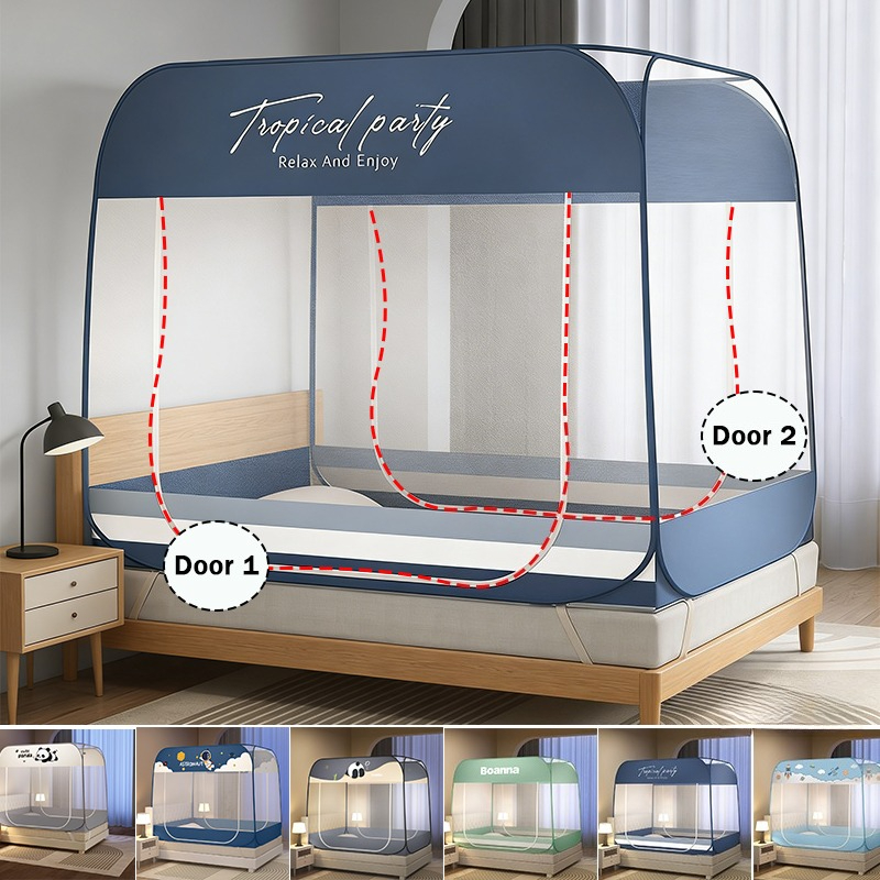 Camping Cot Foldable - Zanzariera per letto, zanzariera mongola portatile