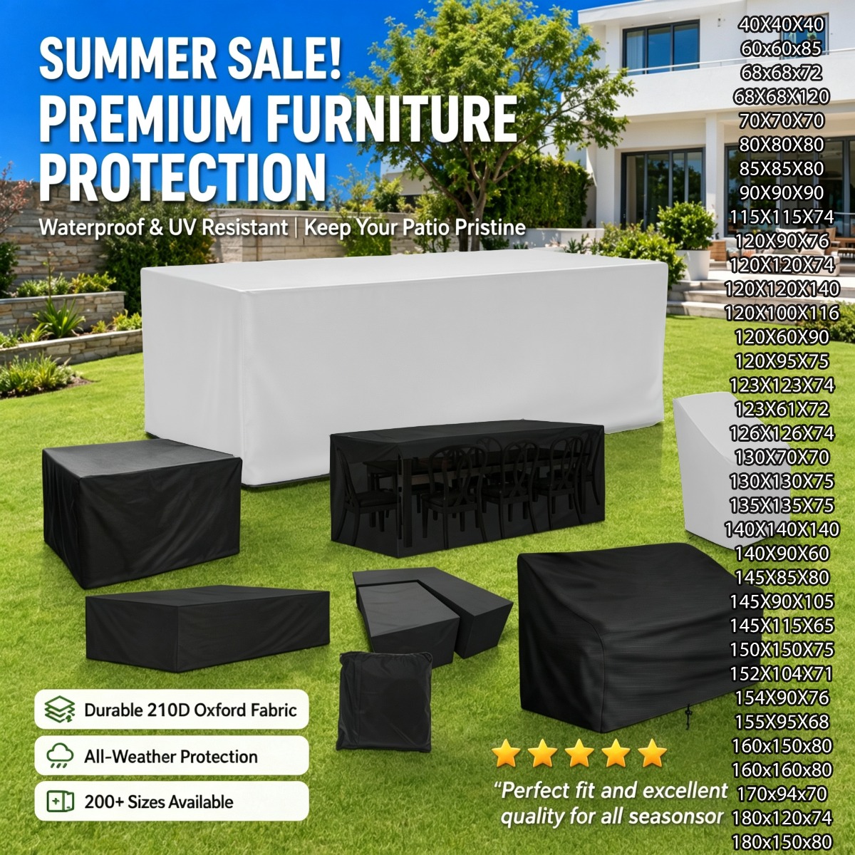 Coperture per Mobili da Giardi - Outdoor Furniture Cover Waterproof recensione e prezzo