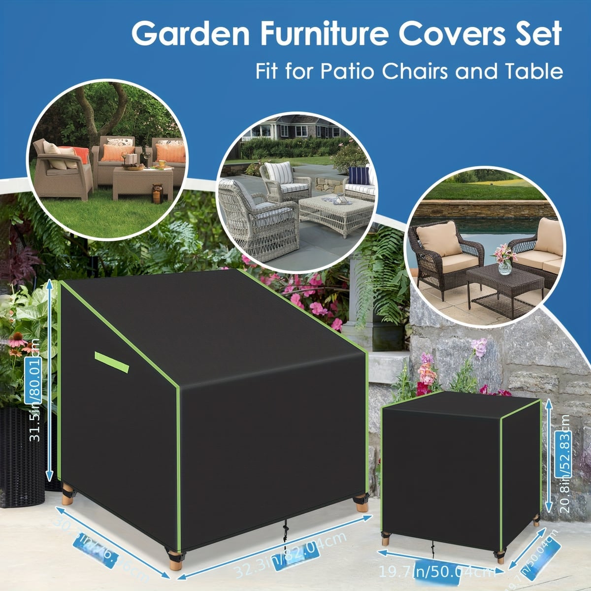 Confezione da 3 coperture impe - Outdoor Furniture Table And Chairs recensione e prezzo