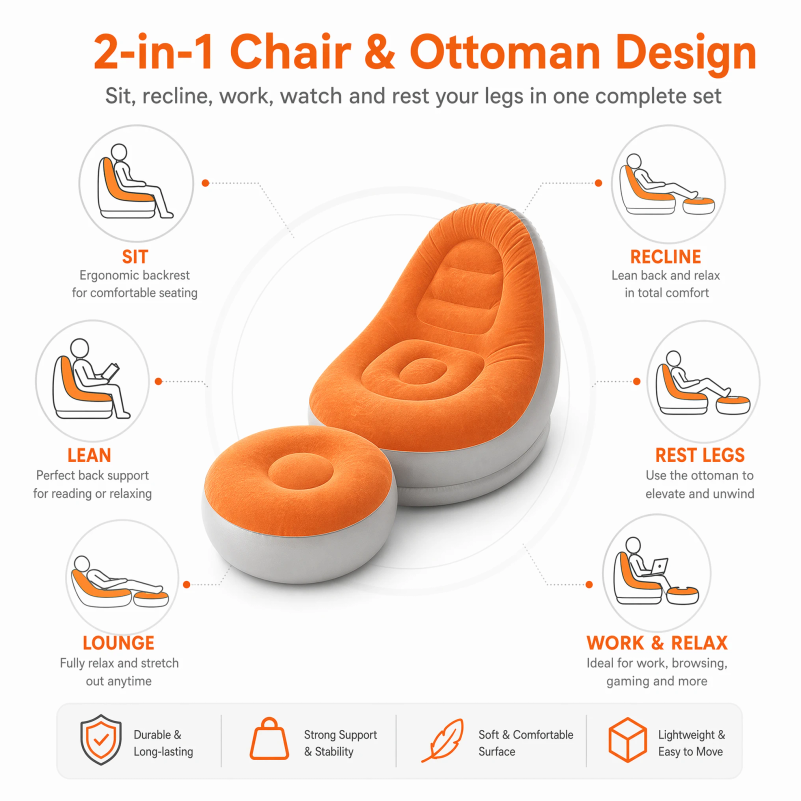 Set Divano Gonfiabile in Tessu - Outdoor Furniture Sales recensione e prezzo