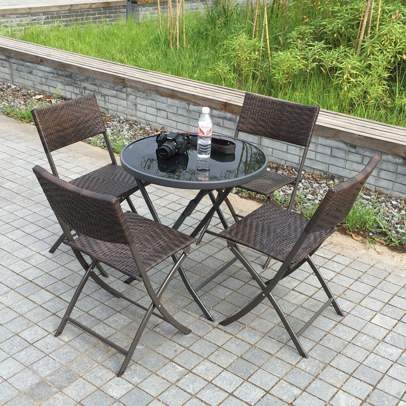 Set da giardino pieghevole in  - Outdoor Furniture Table And Chairs recensione e prezzo