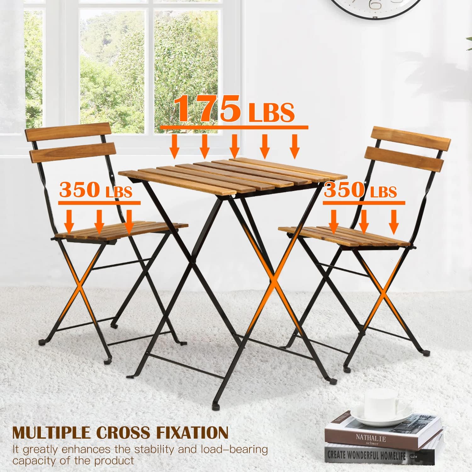 Set da bistrot pieghevole in l - Outdoor Furniture Table And Chairs recensione e prezzo